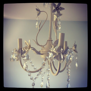 Abby’s Room…Chandelier and Nightstand